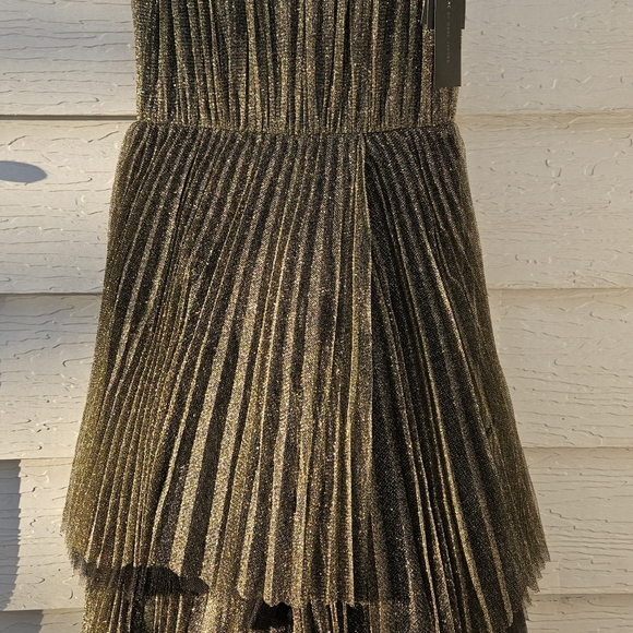 Marc Jacobs Gold Multi Tulle Party Homecoming Prom Dress Black Glittery 4 NWT - Picture 3 of 13